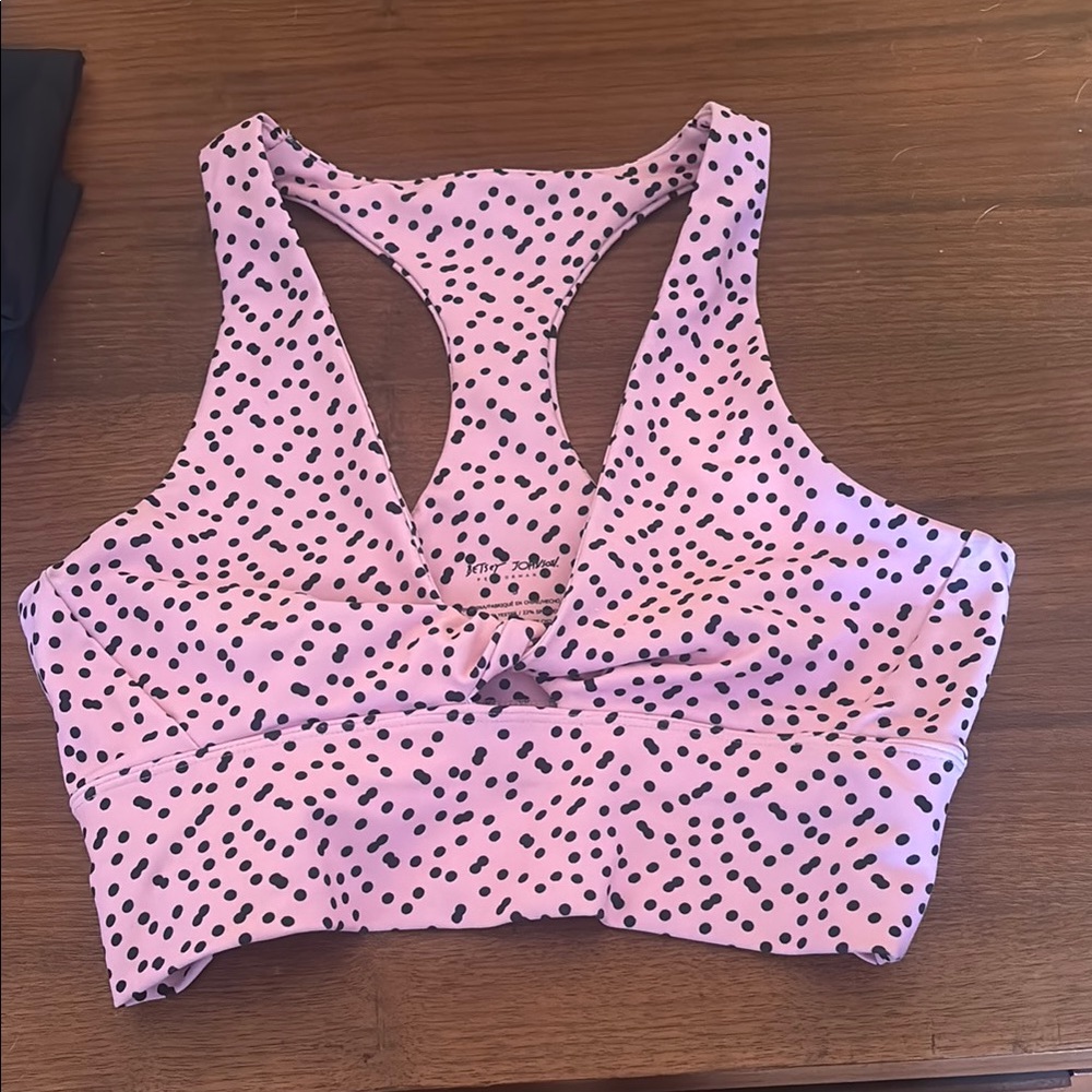 Betsey Johnson Pink and Black Polka Dot Top